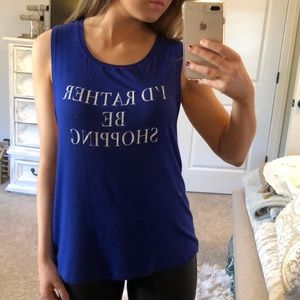 Royal blue tank - Size Large